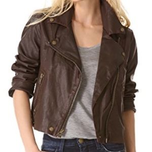 Current/Elliott Soho Biker Jacket Brown
